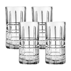 anchor hocking manchester drinking glasses (4-pieces, 16-ounce, dishwasher safe)