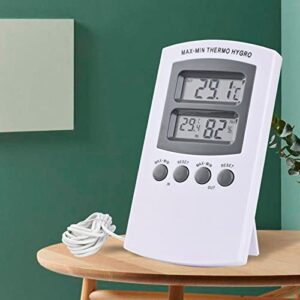 Indoor Outdoor Thermometer Hygrometer LCD Display Easy to Read Gauge for Home Bedroom Office Equipment Tool