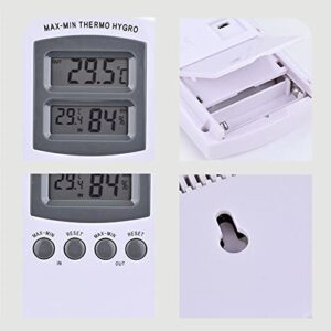 Indoor Outdoor Thermometer Hygrometer LCD Display Easy to Read Gauge for Home Bedroom Office Equipment Tool