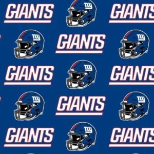 new york giants cotton fabric - nfl team logo cotton fabric by the yard, fat quarter, half yard, 1 yard, 2 yard cuts