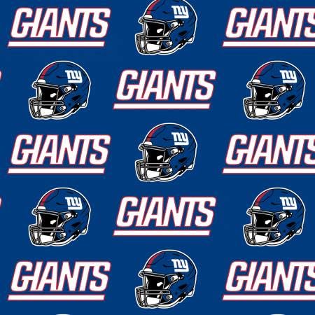 New York Giants Cotton Fabric - NFL Team Logo Cotton Fabric by The Yard, Fat Quarter, Half Yard, 1 Yard, 2 Yard Cuts