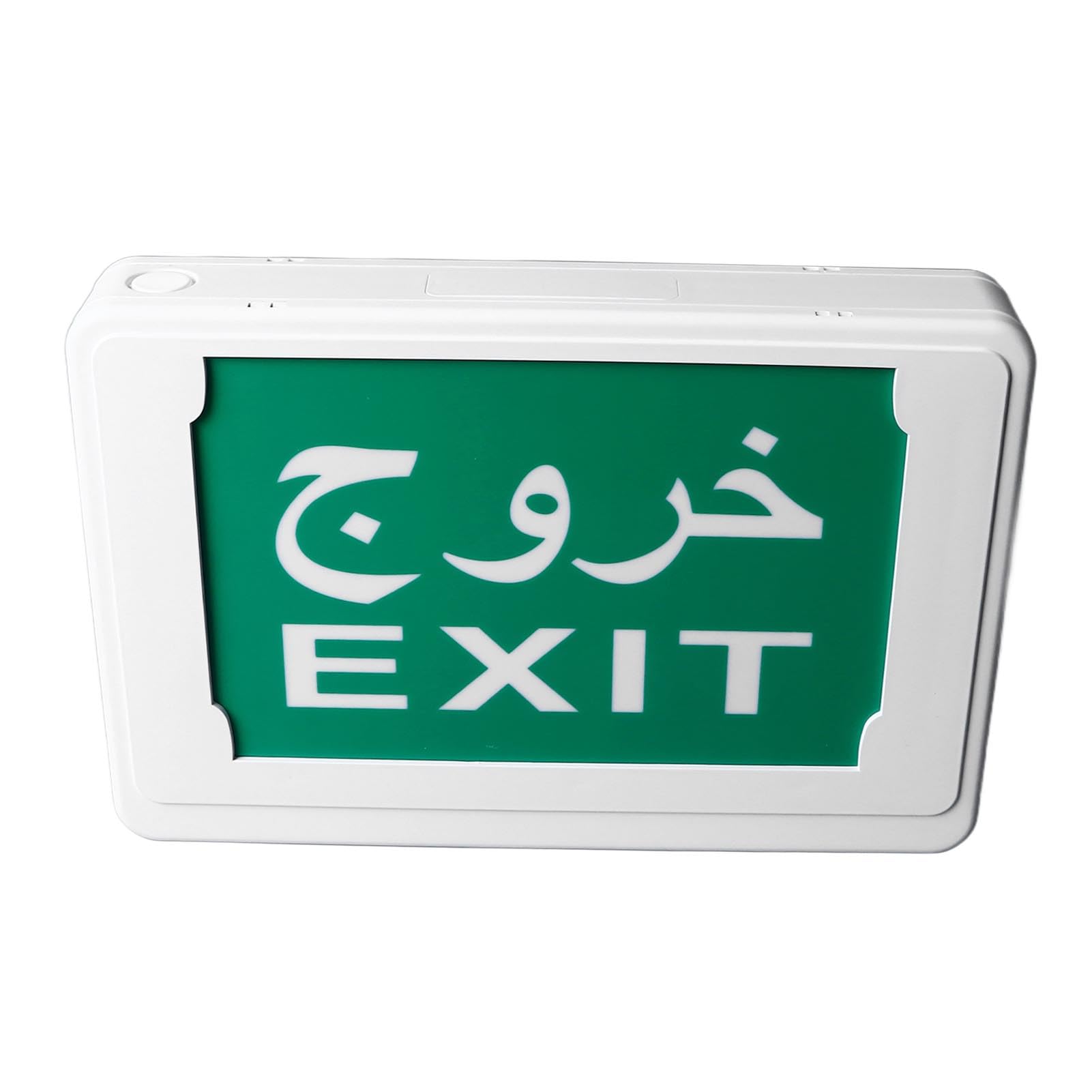 Green LED Exit Indicator Light, Wall Mounted Emergency Exit Sign with Built,in Battery, AC85,265V, Ideal for Safety in Corridors and Stairwells