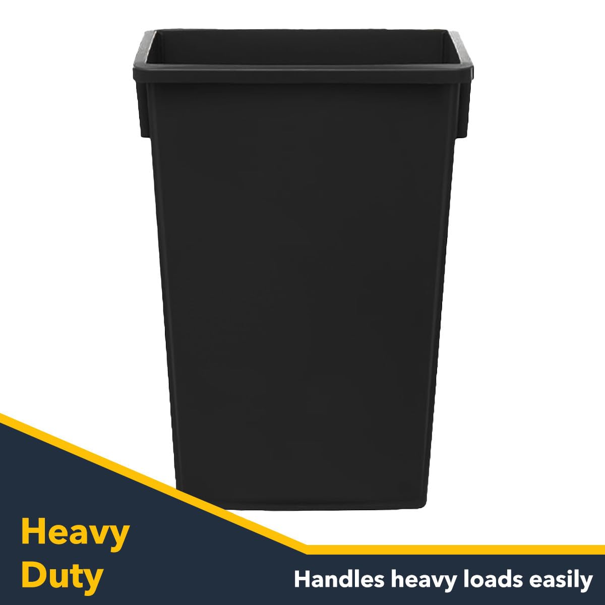 Pack of 2 Black 23 Gallon Slim Waste Bin with Dolly, Heavy-Duty Wheeled Trash Can, Commercial Rolling Recycle Container, Durable Plastic Garbage Can for Offices, Homes, Kitchens, Restaurants