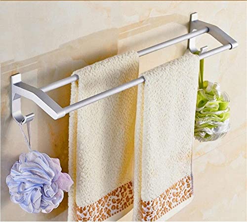 Towel rackTowel Rack Simple Towel Rack Bathroom Punch-Free Thickened Aluminum Towel Rack Kitchen Hanging Rod Load-Bearing Rust-Proof Towel Rail - A/40cm Bath Towel Rack