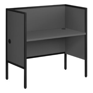 Monarch Specialties I 7734 Office Cubicle, 48" L, Desk, Work, Commercial Grade, Grey Laminate, Black Metal