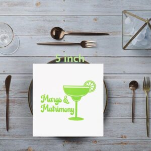 Margs and Matrimony Bachelorette Napkins, Margs and Matrimony Bachelorette Decorations, Margs and Matrimony Decor, Mexican Fiesta Wedding Bridal Shower, Margarita Bachelorette Party Decorations