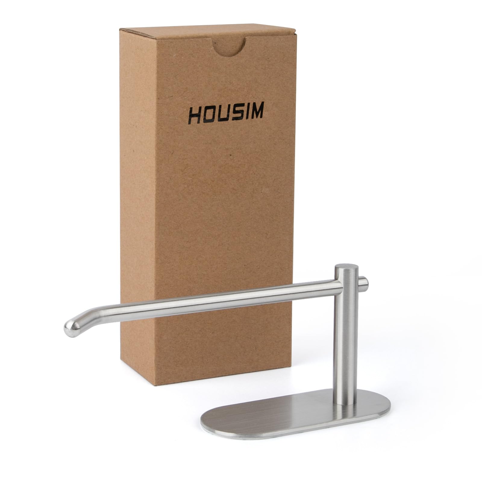 HOUSIM Toilet Paper Holder, Self Adhesive Rustproof Stainless Steel Tissue Roll Holders Wall Mount, Toilet Paper Holder Storage Dispenser