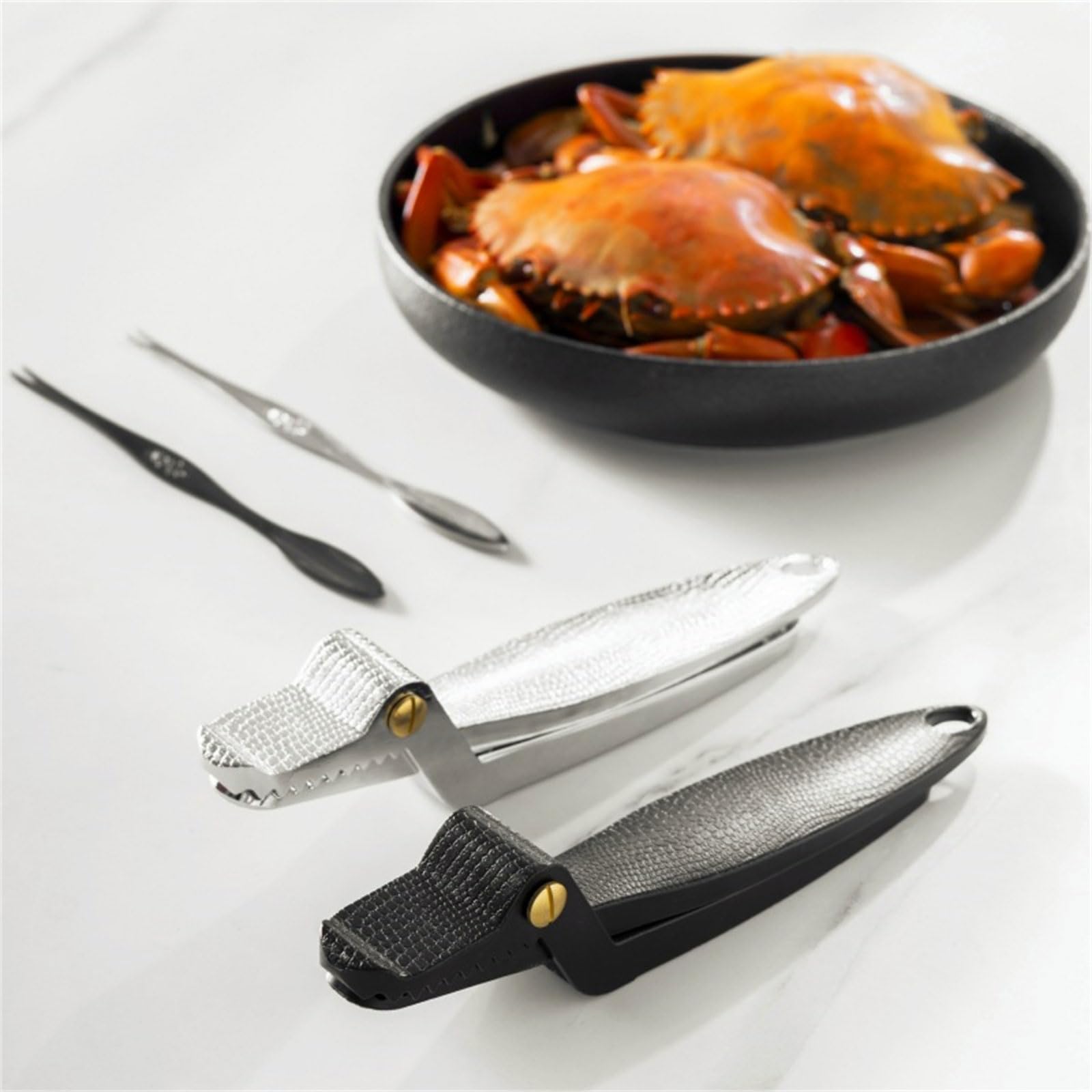 ROYALEAD Elegant Food Eating Utensils Multifunctional Food Eating Tool Ziny Alloys Crackers and Picks for Seafood Enthusiasts