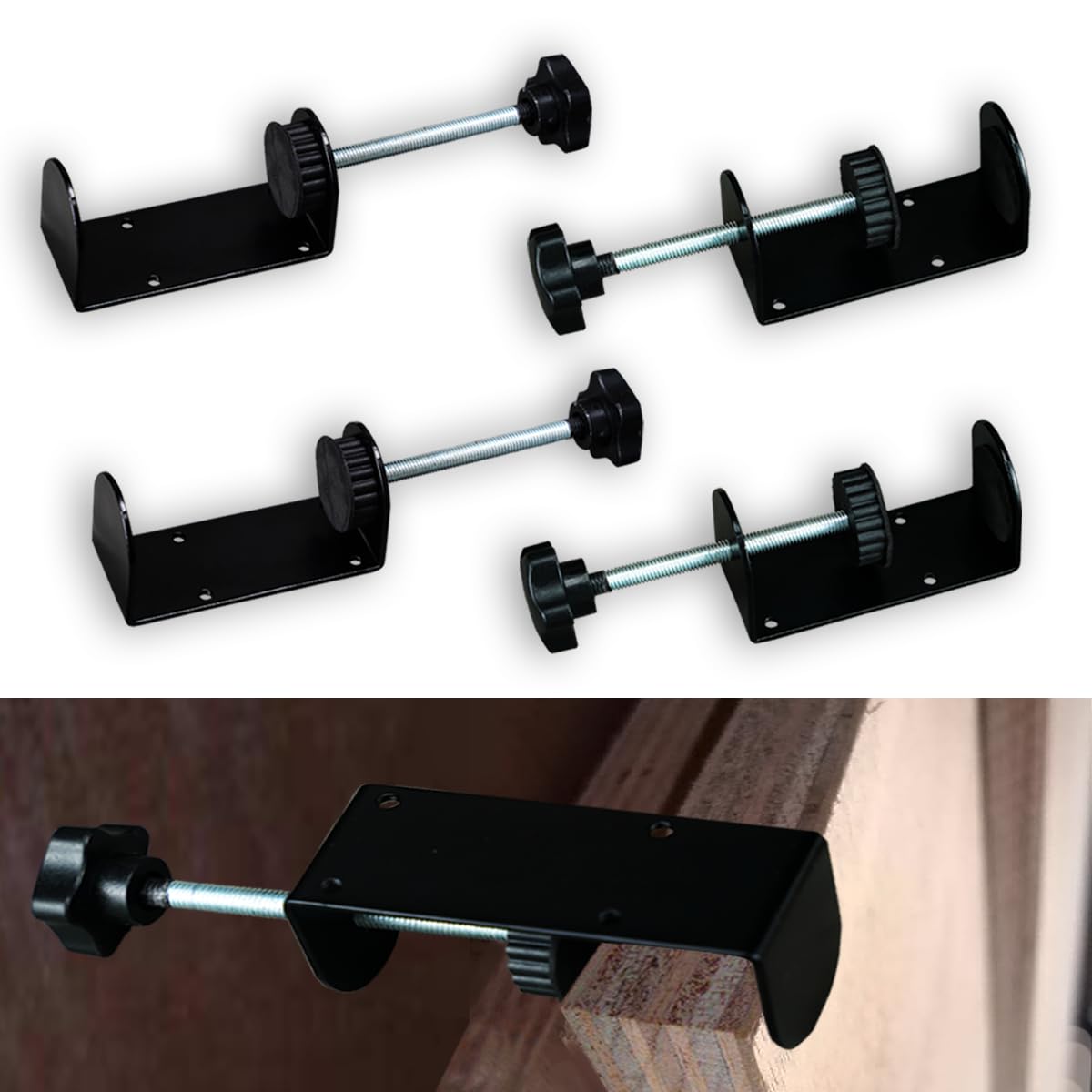 Adjustable Furniture Clips Metal Sectional Patio Couches Connectors 3 inch Wicker Chair Fasteners Clamps 4 Sets