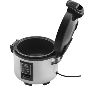 VEVOR Commercial Rice Cooker, 70-Cup Rice Cooker, 15.85 Qt / 15 Liter Large Rice Cooker and Warmer with Nonstick Inner Pot, Fast Cooking and 12-Hour Keep Warm, with Rice Cup and Paddle, for Restaurant