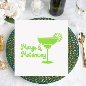 Margs and Matrimony Bachelorette Napkins, Margs and Matrimony Bachelorette Decorations, Margs and Matrimony Decor, Mexican Fiesta Wedding Bridal Shower, Margarita Bachelorette Party Decorations