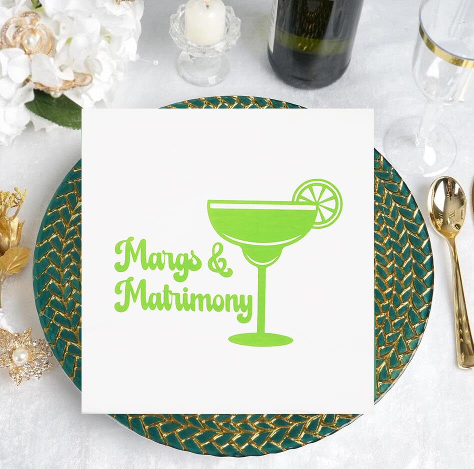 Margs and Matrimony Bachelorette Napkins, Margs and Matrimony Bachelorette Decorations, Margs and Matrimony Decor, Mexican Fiesta Wedding Bridal Shower, Margarita Bachelorette Party Decorations