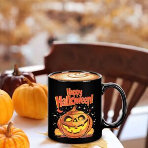 Cessfle Halloween Pumpkin Color Changing Mug, 11oz Halloween Heat Changing Coffee Mugs, Funny Halloween Mugs, Halloween Gifts For Kids Adult