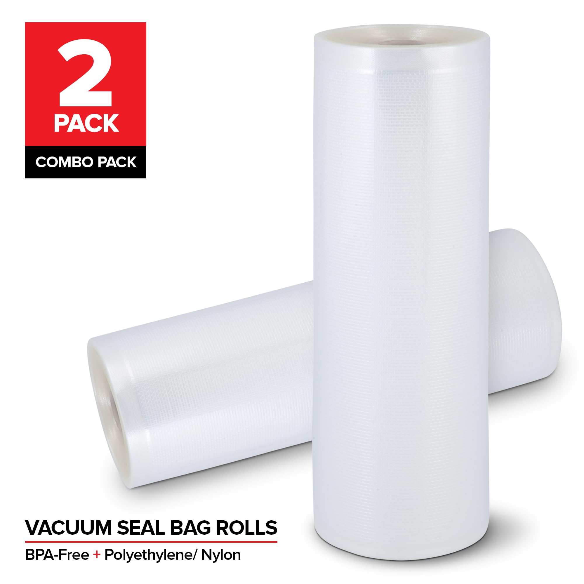 8" & 11" x 50' Vacuum Seal Bags Rolls (Combo Pack), Vacuum Seal Bags for Food Saver, Freezer, Microwave, and Boil Safe Vacuum Sealer Bags Rolls