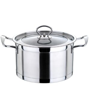 stockpot stock pot with lid - stainless steel stockpot, cooking pot, soup pot with lid, small pots for cooking, induction pot stew pot pozole pot