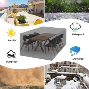 Outdoor Furniture Covers 63"L x 43"W x 16"H Patio Furniture Set Covers,Outdoor Furniture Covers for Table and Chairs,Waterproof Patio Furniture Cover 420d, Large Patio Covers for Outdoor Furniture