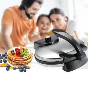 Electric Roti Maker Tortilla Press 10 Inch Multipurpose Electric Tortilla Maker Automatic Electric Chapati Press with Removable Handle Roti Tortilla Maker Tortilla Press Electric Non Stick