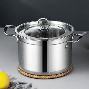 STOCKPOT Stock Pot with Lid - Stainless Steel Stockpot, Cooking Pot, Soup Pot with Lid, Small Pots for Cooking, Induction Pot Stew Pot Pozole Pot