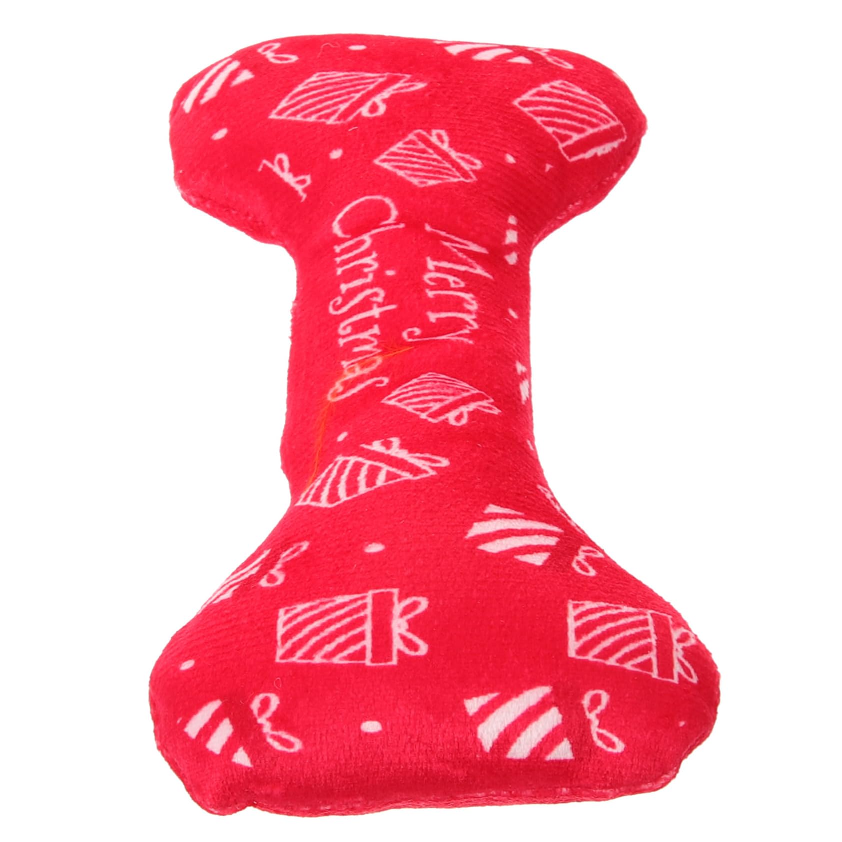 BESPORTBLE Christmas Dog Toy Christmas Dog Squeaky Toys Stuffed Colllar Shaped Dog Toys Squeaky Pet Toy Bite Toy for Pet Dog Dental Chew Toys Interactive Dogs Toy Bone Chewing Toy Red Plush