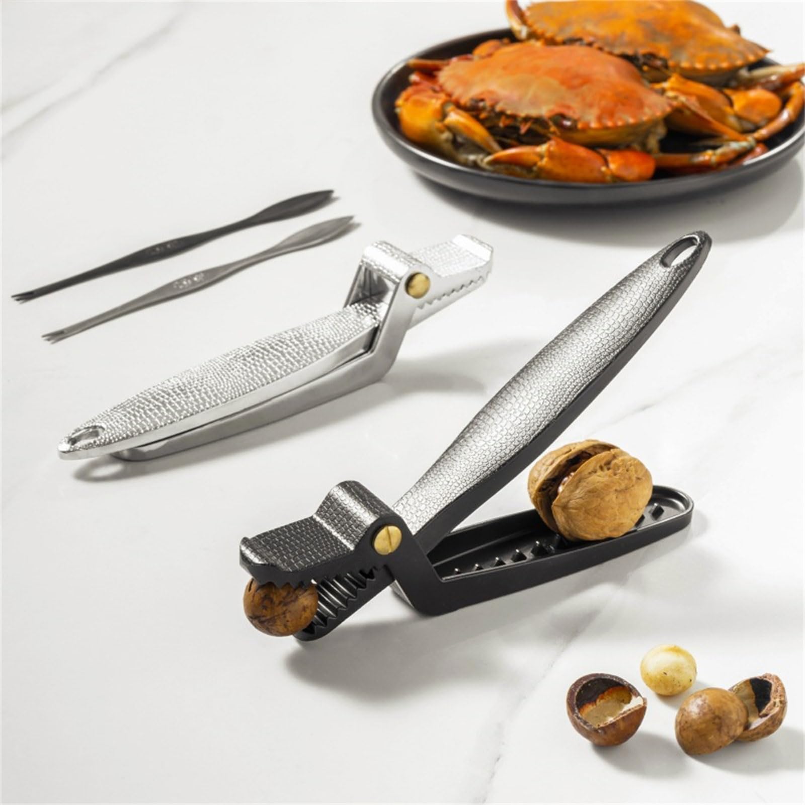 ROYALEAD Elegant Food Eating Utensils Multifunctional Food Eating Tool Ziny Alloys Crackers and Picks for Seafood Enthusiasts