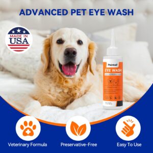 Pointail Eye Drops for Dogs & Cats, Gentle Formula Dog Eye Wash, Dog Eye Rinse to Remove Debris, Prevent Tear Stains, Relieves Eye Irritation, 4oz