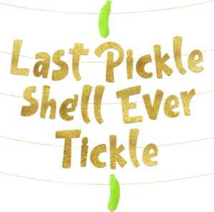 bachelorette party decoration, last pickle she‘ll ever tickle banner, bachelorette party favors bachelor party supplies bridal shower wedding party decorations