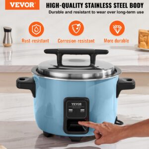 VEVOR Commercial Rice Cooker, 13.74Qt/60 Cups Cooked Rice, Large Rice Cooker and Warmer with Nonstick Inner Pot, Fast Cooking and 24-Hour Keep Warm, with Rice Cup and Paddle, for Restaurant