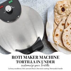 Electric Roti Maker Tortilla Press 10 Inch Multipurpose Electric Tortilla Maker Automatic Electric Chapati Press with Removable Handle Roti Tortilla Maker Tortilla Press Electric Non Stick