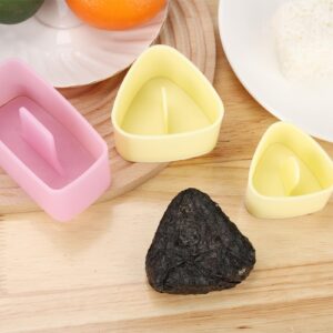 Onigiri Mold Kit, 3 Pack Rice Ball Mold with Small Rice Scoop, Classic Triangle Musubi Mold and Professional Sushi Mold, Spam Musubi Mold Kit, Rice Mold for Kid Lunch Bento & Home DIY VVNIAA