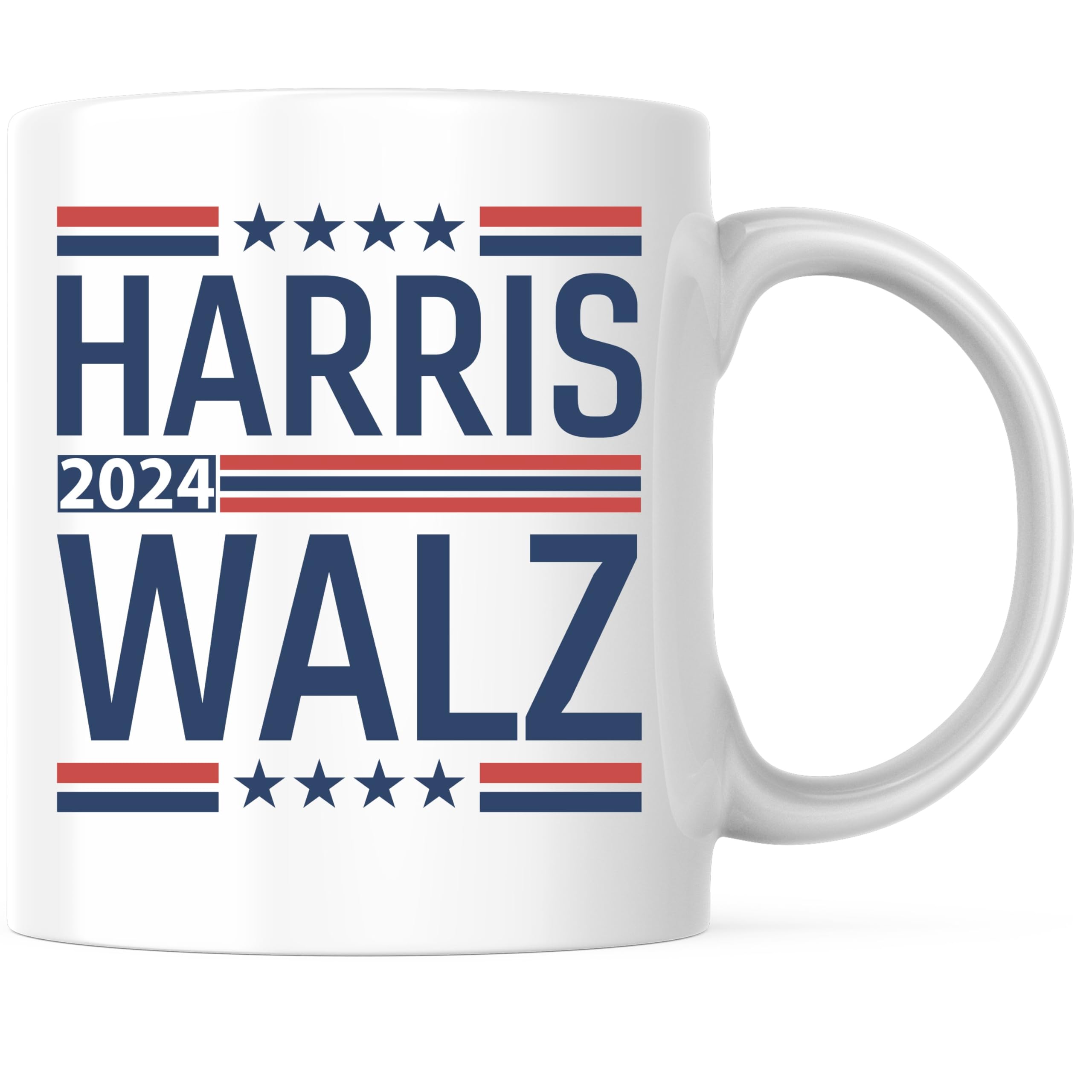 Bliss Monkey Co. Harris Walz 2024 Coffee Mug - Kamala Harris and Tim Walz Waltz '24 Election - 11 Ounce Coffee Cup - Premium Quality Ceramic - HWM005