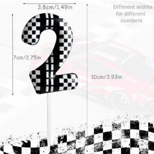 3rd Birthday Candle Racing Cars Number 3 Candle Racing Cars Cake Decoration Birthday Party Supplies Black White Racing Cars Themed Cake Topper Decorations for Kids Boy Girl Party Decor Supplies