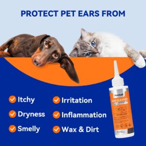 Pointail Dog Ear Cleaner, Dog Ear Infection Treatment, Dog Ear Cleaning Solution with Quantum Silver for Itchy Ear Relief, Cleans The Debris & Buildup, Prevents Dog Ear Infection, 4oz