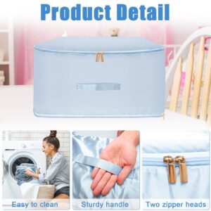 Ultra Space Saving Self Compression Organizer,Comforter Storage Bag,Self Compression Moving Organizer Bags for Comforters,Quilts,Blankets,Bedding Storage (Blue,X-L-52 * 42 * 60cm)