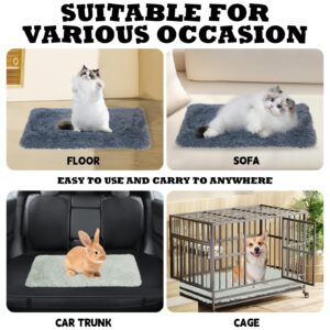 YedsIntu 2 PCS Self Warming Cat Bed, Cat Dog Pet Mat for Sleeping, Soft Plush Self Heating Cat Pad Calming Cat Bed Mat for Indoor Outdoor, Anti-Slip Pet Cushion (24"×16")