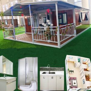 3 bedroom prefab house with balcony fence expandable tiny homes to live in for adults unfoldable houses kit casas prefabricadas para vivir small foldable container mobile modular guest house