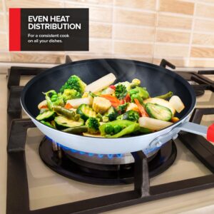 10" Pro Series Aluminum Nonstick Frying Pan, 3.5mm Thick Aluminum Professional Non Stick Pan, Every Day Use Heavy Duty Non Stick Frying Pan with Deep Sloped Sides and Riveted Handle for Extra Comfort