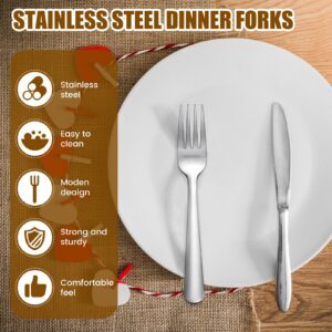 Minatee 200 Pcs Dinner Forks Bulk Set 8 Inches Stainless Steel Metal Forks Silverware Table Forks Set Mirror Polished Salad Flatware Forks for Home Restaurant Kitchen