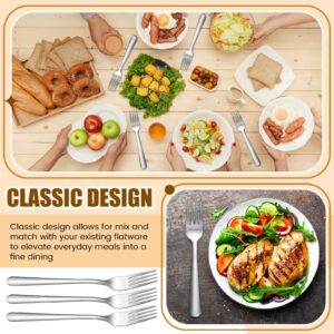 Minatee 200 Pcs Dinner Forks Bulk Set 8 Inches Stainless Steel Metal Forks Silverware Table Forks Set Mirror Polished Salad Flatware Forks for Home Restaurant Kitchen