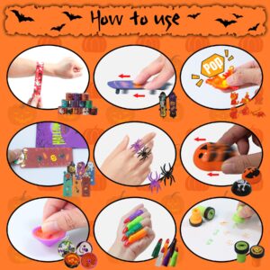 306 PCS Halloween Party Favors Bulk, Halloween Goodie Bags Fillers for Trick or Treat, Fidget Toys Bulk, Halloween Treats Non Candy Carnival Treasure Box Classroom School Kids Adults Prizes Gifts