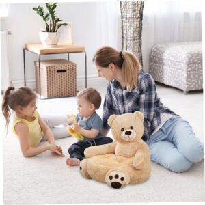 Eaarliyam Children's Sofas, Kids Sofa Cute Cartoon Bear Toddler Armchair 20x20x18 Inch Plush Animal Play Sofa for Baby Bedroom Furniture Home Decor, Toddler Armchair