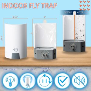 SHIELDFLY | Fly Trap Indoor, Gnat Killer Indoor, Fly Traps Indoor for Home, Highly Effective UV Light, Flying Insect Trap, Flies, Fruit Flies, Gnats & Other Flying Insects (1 Device + 4 Cartridges)