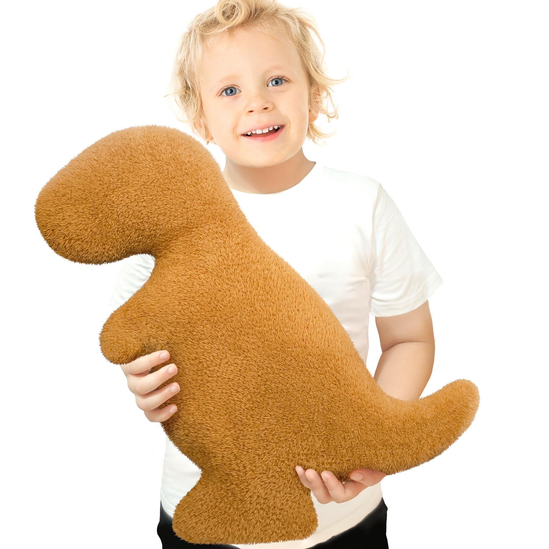 mermaker Dino Nugget Pillow Plush for Funny Birthday Gifts, Dinosaur Chicken Nugget Pillow are Cute Dinosaur Gifts for Teen Boys Girls Adults (Tyran Rex, Large)