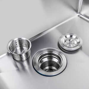 24-Inch Undermount Workstation Kitchen Sink, 20 Gauge Single Bowl Stainless Steel with Accessories (Pack of 3 Built-in Components), 24 Inch, Silver