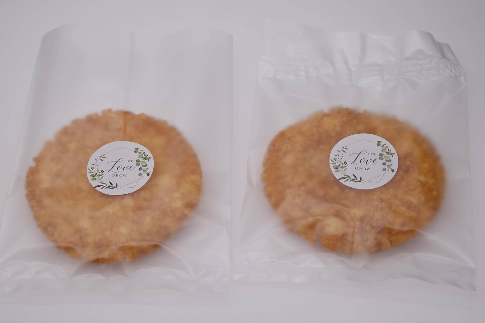 Cookie Bags 5"x7", 100Pcs Heat-sealable Frosted Semi Clear Cellophane Treat Bags Semi-Sealed