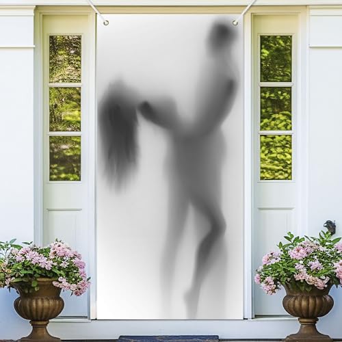 Male Female Body Silhouettes Door Banner Hot Show Hot Sexy Dancing Pose Theme Decor for Bachelorette Bridal Shower Wedding Night Birthday Party Favors Decorations Supplies 35.4x72.8in-BECKTEN