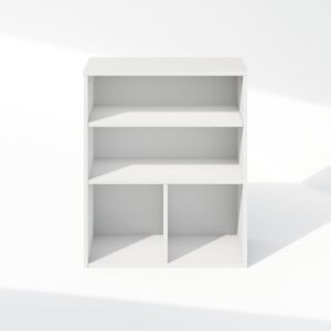 Furinno Reed 3 Tier Multipurpose Open Shelf Clothing & Closet Storage Organization, White