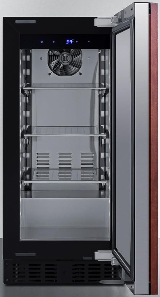 Summit Appliance ASDS1523IF 15" Wide Built-In All-Refrigerator, ADA Compliant, Black Cabinet, Stainless Steel Door, Digital Controls, Open Door Alarm, Frost-free Operation, Panel NOT Included