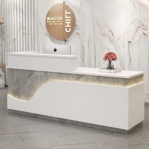 sohodoo comprehensive customer service counter - ideal for use in beauty studio reception， sales environments, and as a welcoming desk(c,120 cm x 60 cm x 100 cm)