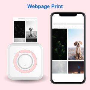 MIGYKO All-in-one Photo Printer Multifunction Portable Printer Wireless Instant Mini Printer Support BT Connection for Smartphone with 11 Paper Rolls 57mm Compatible with iOS Android