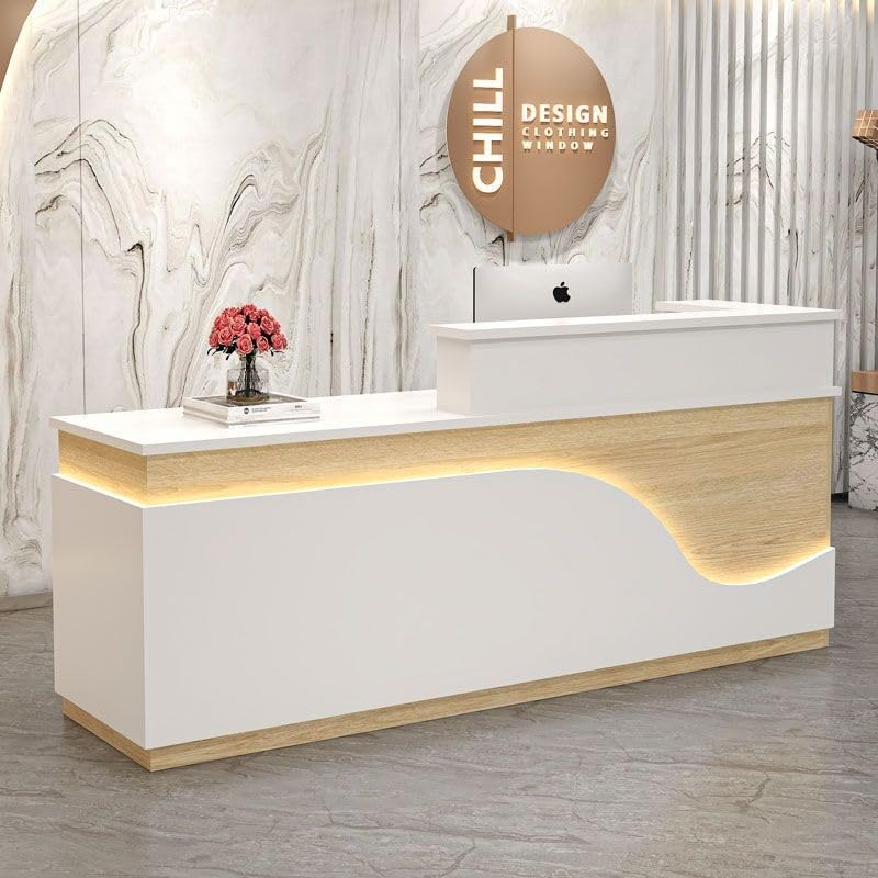 Sohodoo Streamlined Checkout Counter with Comfortable Workspace - Tailored for Cashiers and Service Industries(I,120 cm x 60 cm x 100 cm)